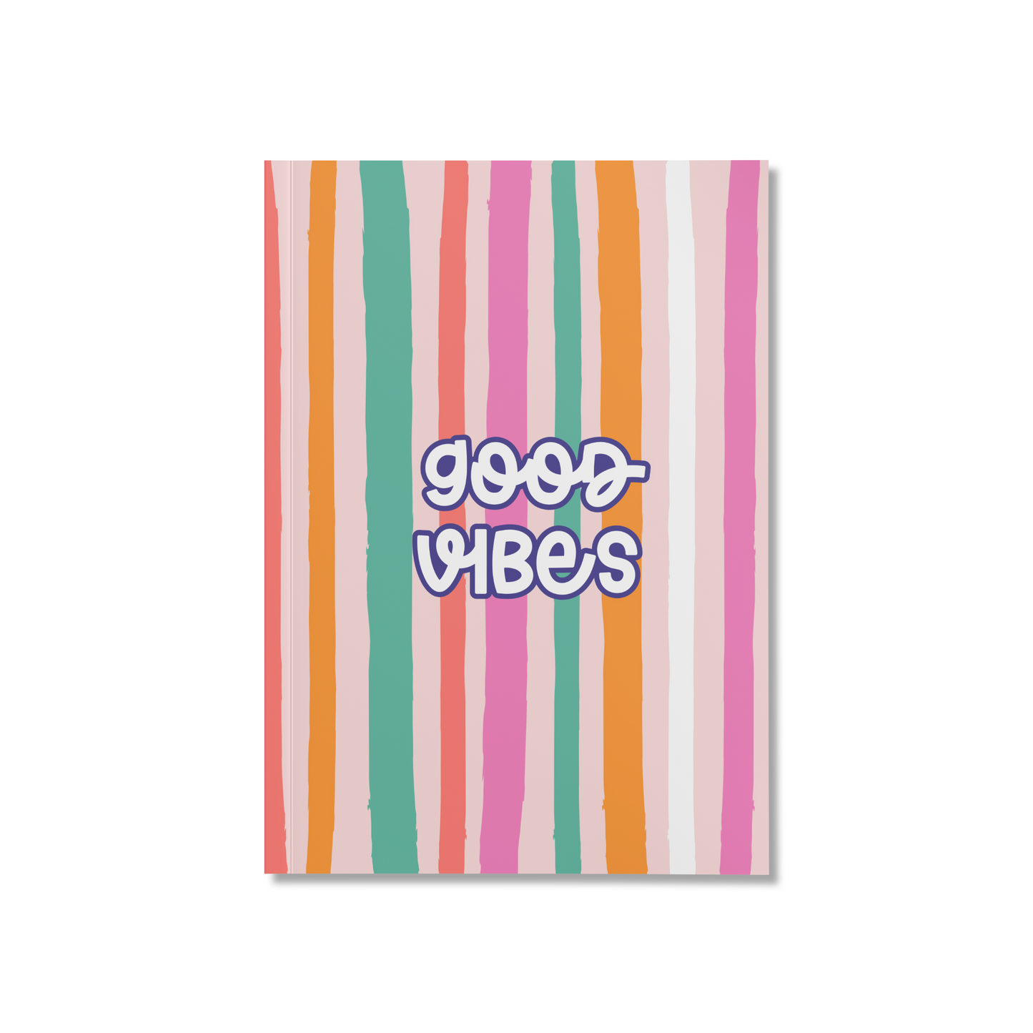 Good Vibes Srtipes - Retro- Soft Cover Notebooks - dinkywhee