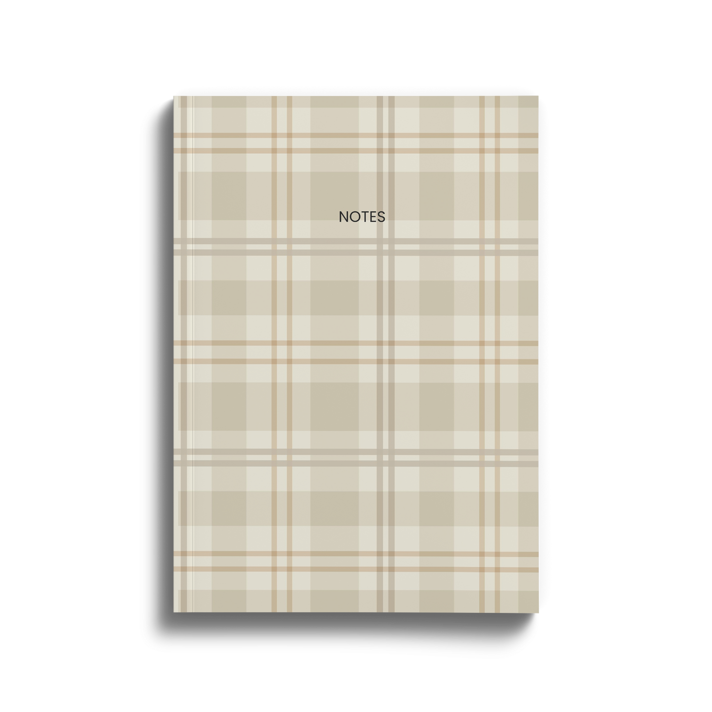 Coffee Tartan Checks - Soft Cover Notebooks