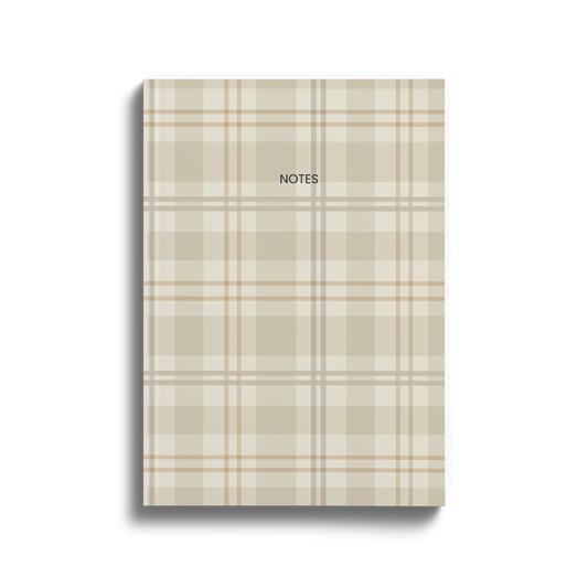 Coffee Tartan Checks - Soft Cover Notebooks