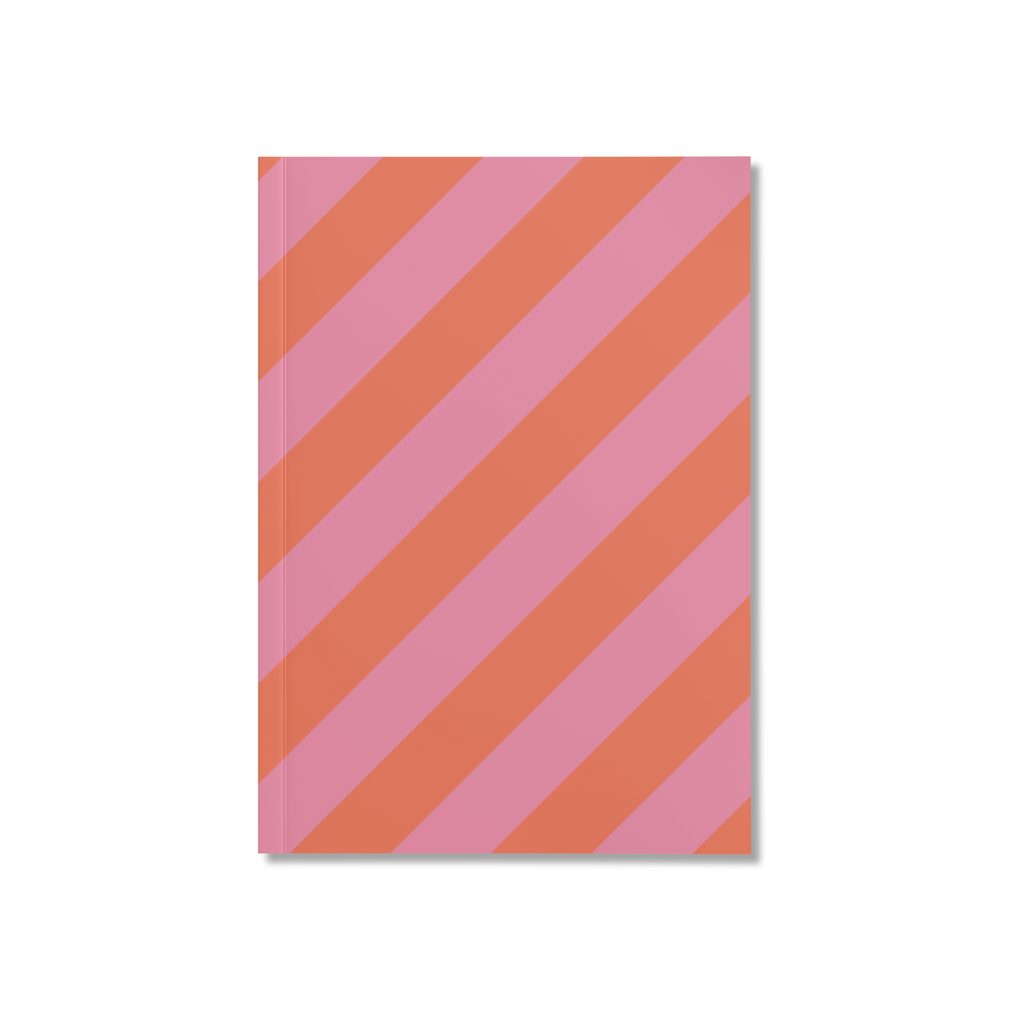 Orange Diagonal stripes - Soft Cover Notebooks - dinkywhee