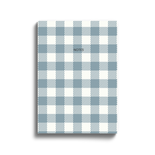 Blue Ghingam Checks - Soft Cover Notebooks