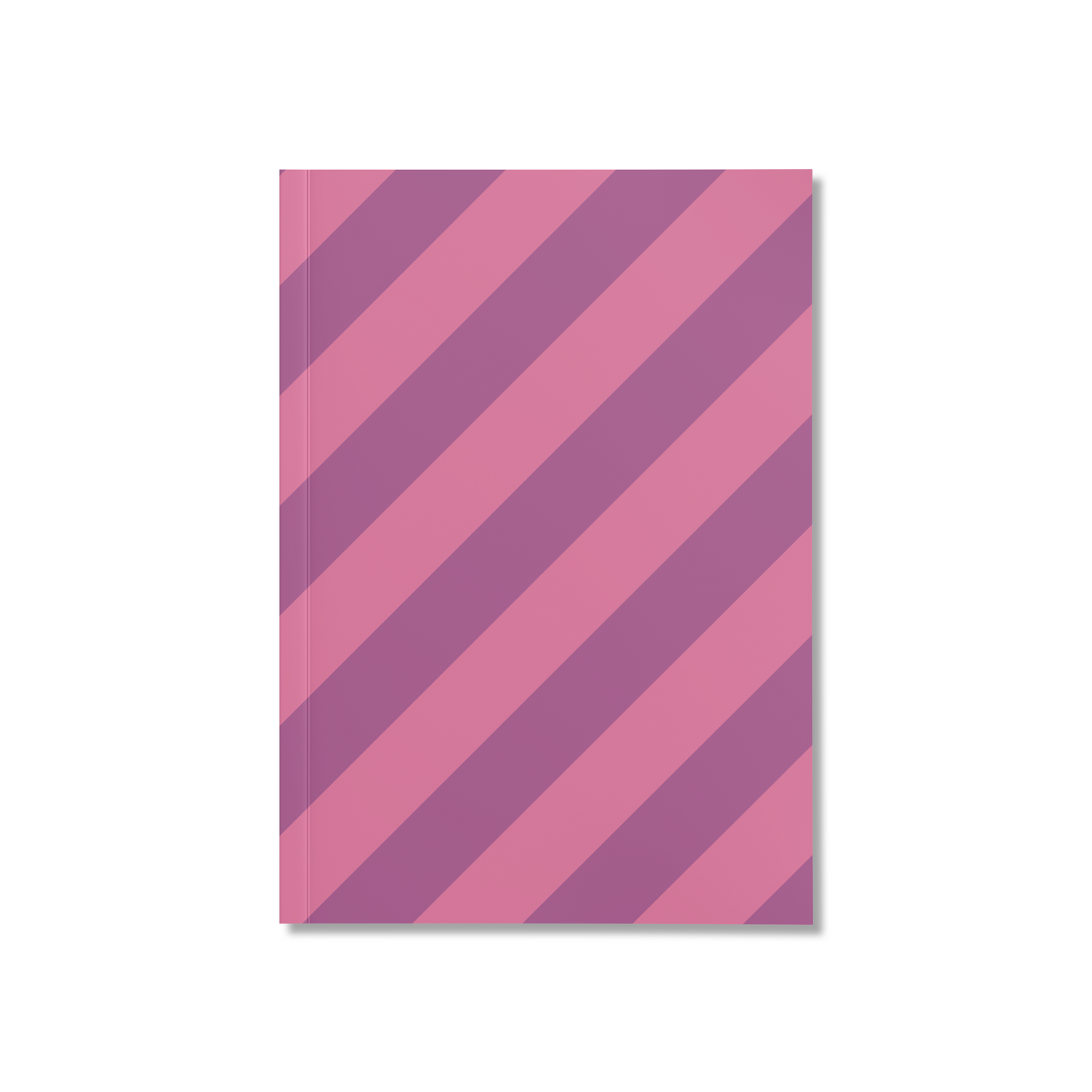 Purple Diagonal stripes - Soft Cover Notebooks - dinkywhee