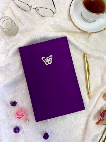 Purple A5 Suede Diary - dinkywhee