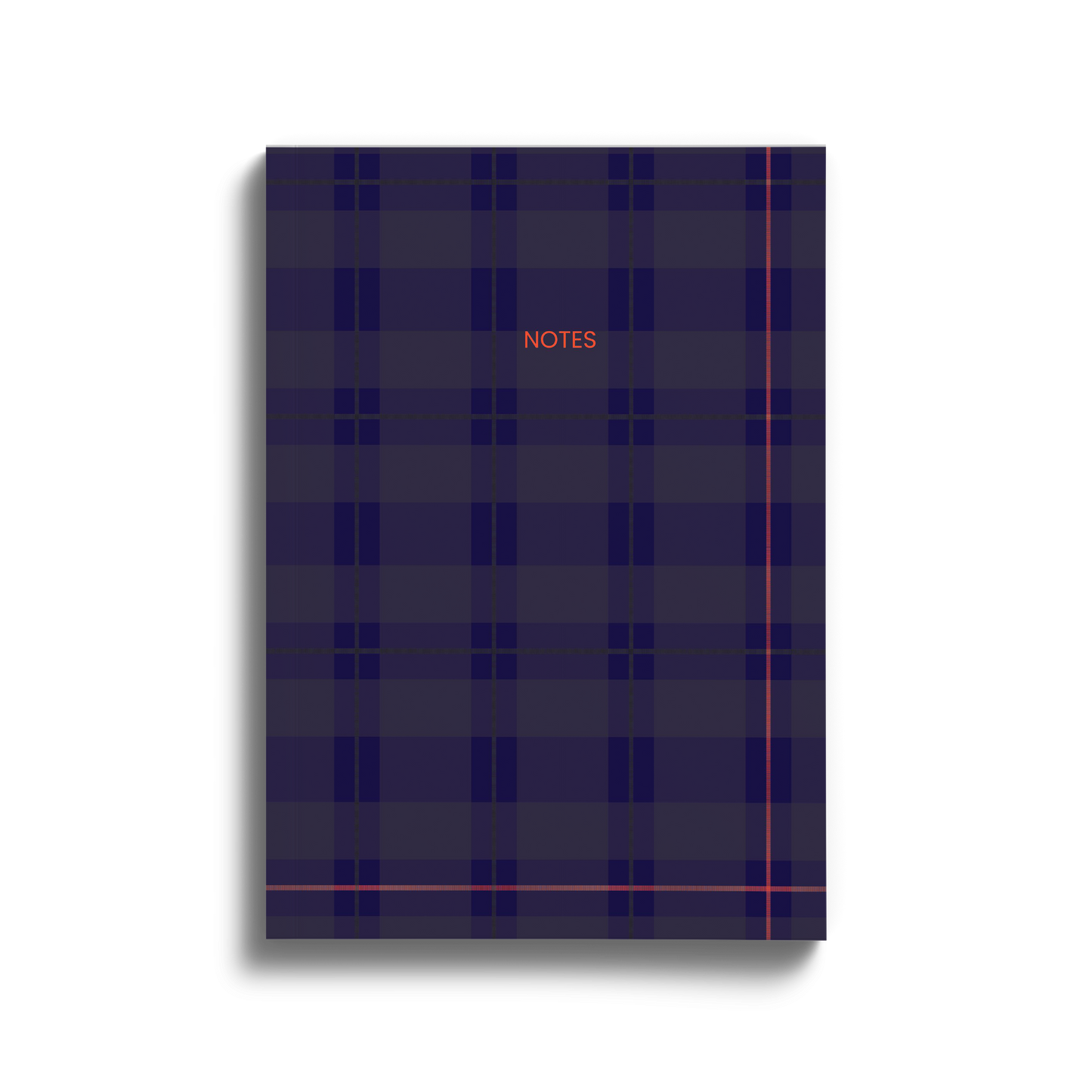 Navy Plaid Checks - Soft Cover Notebooks