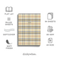 Beige Tartan Checks - Soft Cover Notebooks