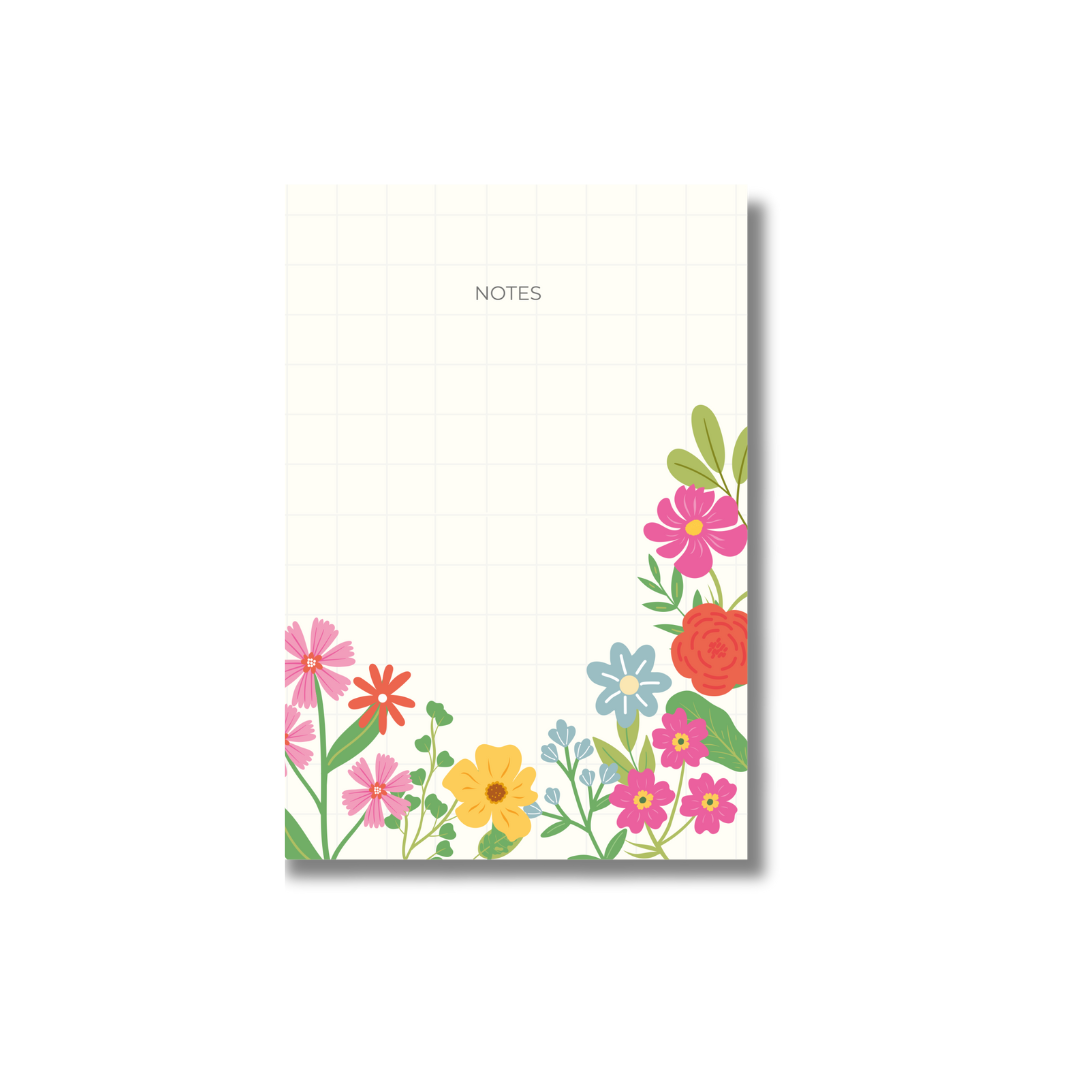 Cream floral  - A6 Notepads | Tear-off notepads