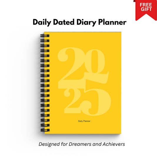 2025 Daily Planner Diary - YELLOW