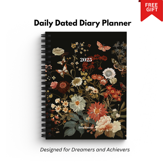 2025 Daily Planner Diary - VINTAGE FLORAL