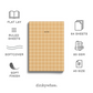 Beige Pin Checks - Soft Cover Notebooks