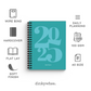 2025 Daily Planner Diary - TEAL