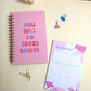 Great things set | Hardcover notebook & Notepad set