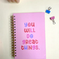 Great things set | Hardcover notebook & Notepad set