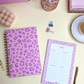 Pink Leopard set | Hardcover notebook & Notepad set