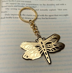 Dragonfly Gold Plated Keychain