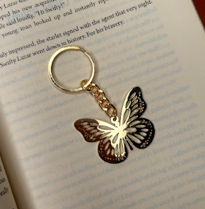 Butterfly Gold Plated Keychain