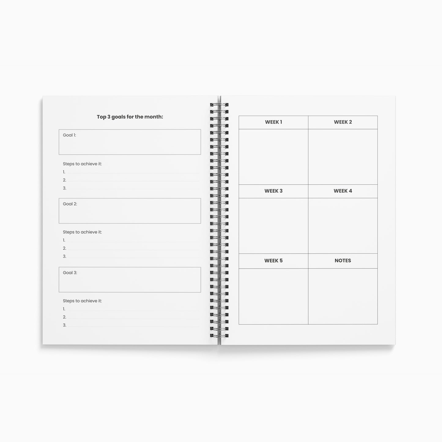 Minimalist - Green, Undated Monthly Planner