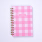 Pink Ghingam checks - A5 Wiro Hardcover