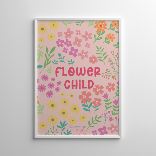 Flower Child Wall Art | Art frames | dinkywhee