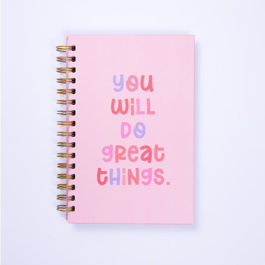 dinkywhee Great Things - A5 Hardcover Wiro Notebook