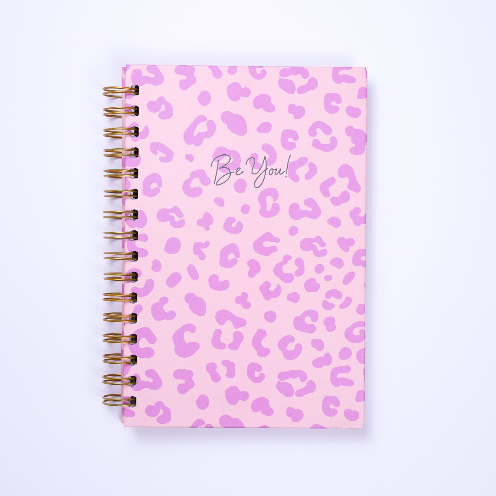 dinkywhee Be You | Pink Leopard print - A5 Hardcover Wiro Notebook