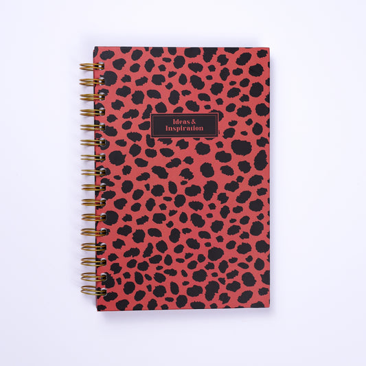 dinkywhee Brown Dalmatian - A5 Hardcover Wiro Notebook