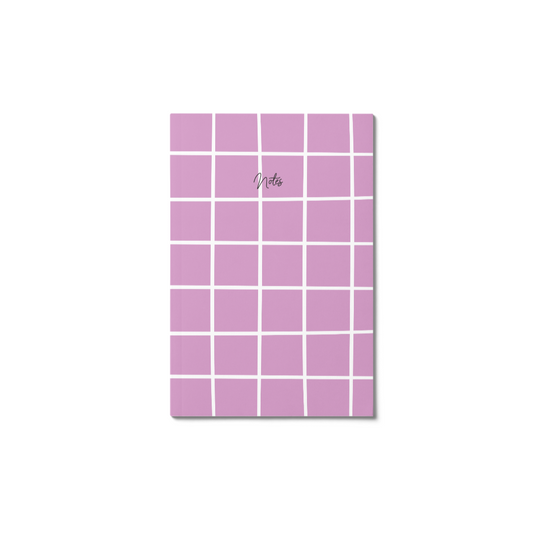 dinkywhee Purple Pin Checks - A5 Soft Cover Notebooks
