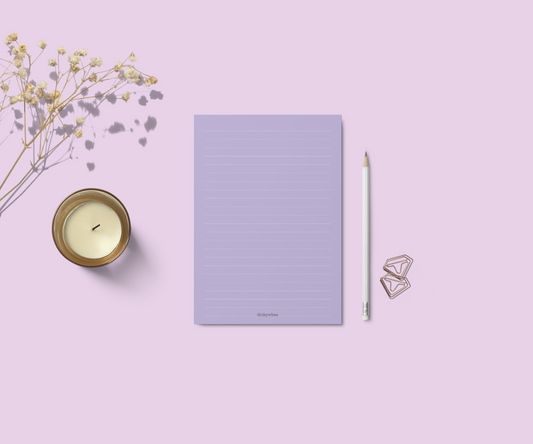 dinkywhee Lavender - A5 Notepads | Tear-off notepad