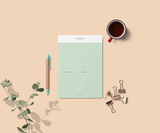 dinkywhee Today - Sage Green - Planner Notepad | tear-off notepad